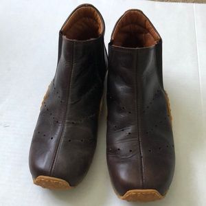 Rizzo Men Brown pattern leather ankle Boot